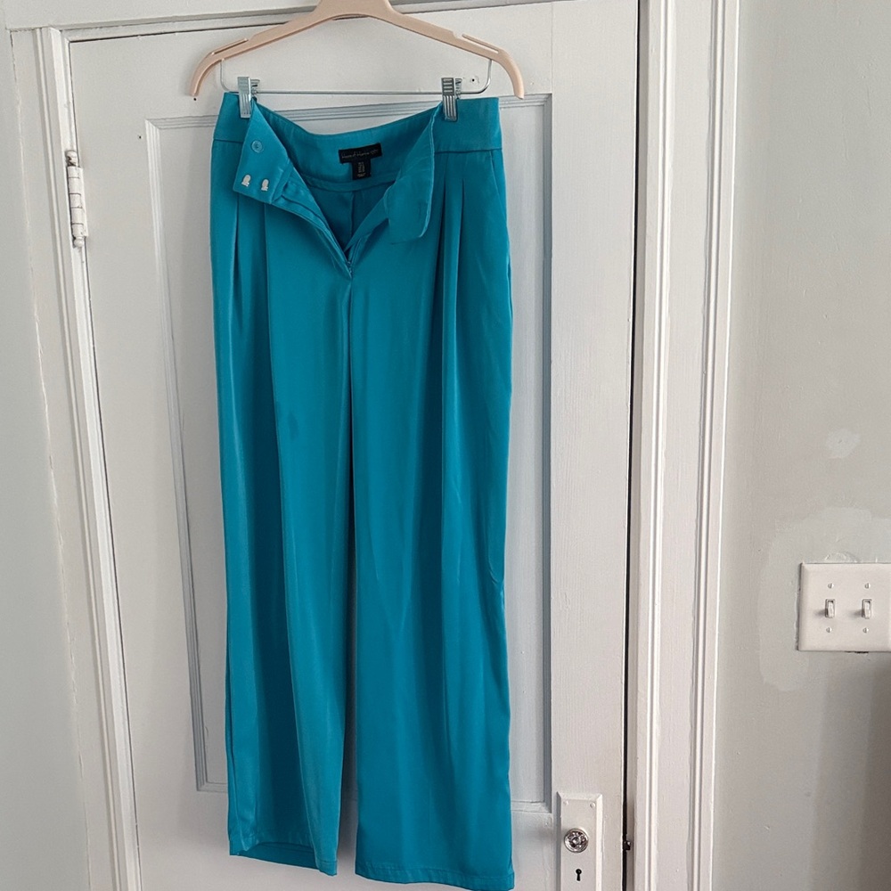 House of Harlow 1960 Turquoise Wide-Leg Pants